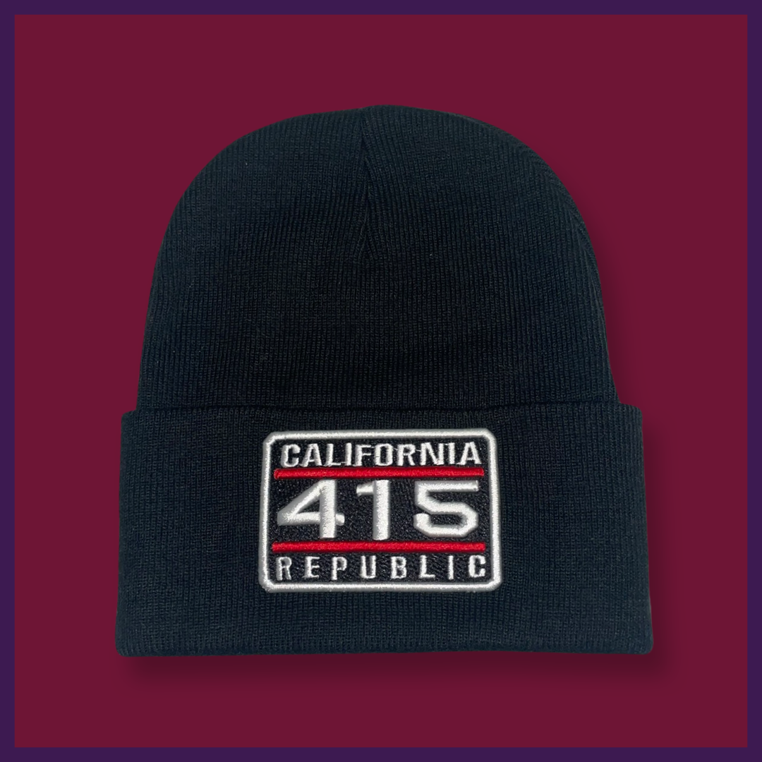 "California 415 Republic" Black, Black/White/Red Embroidered