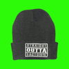 'Straight Outta Sactown' Black, Beanie Cap