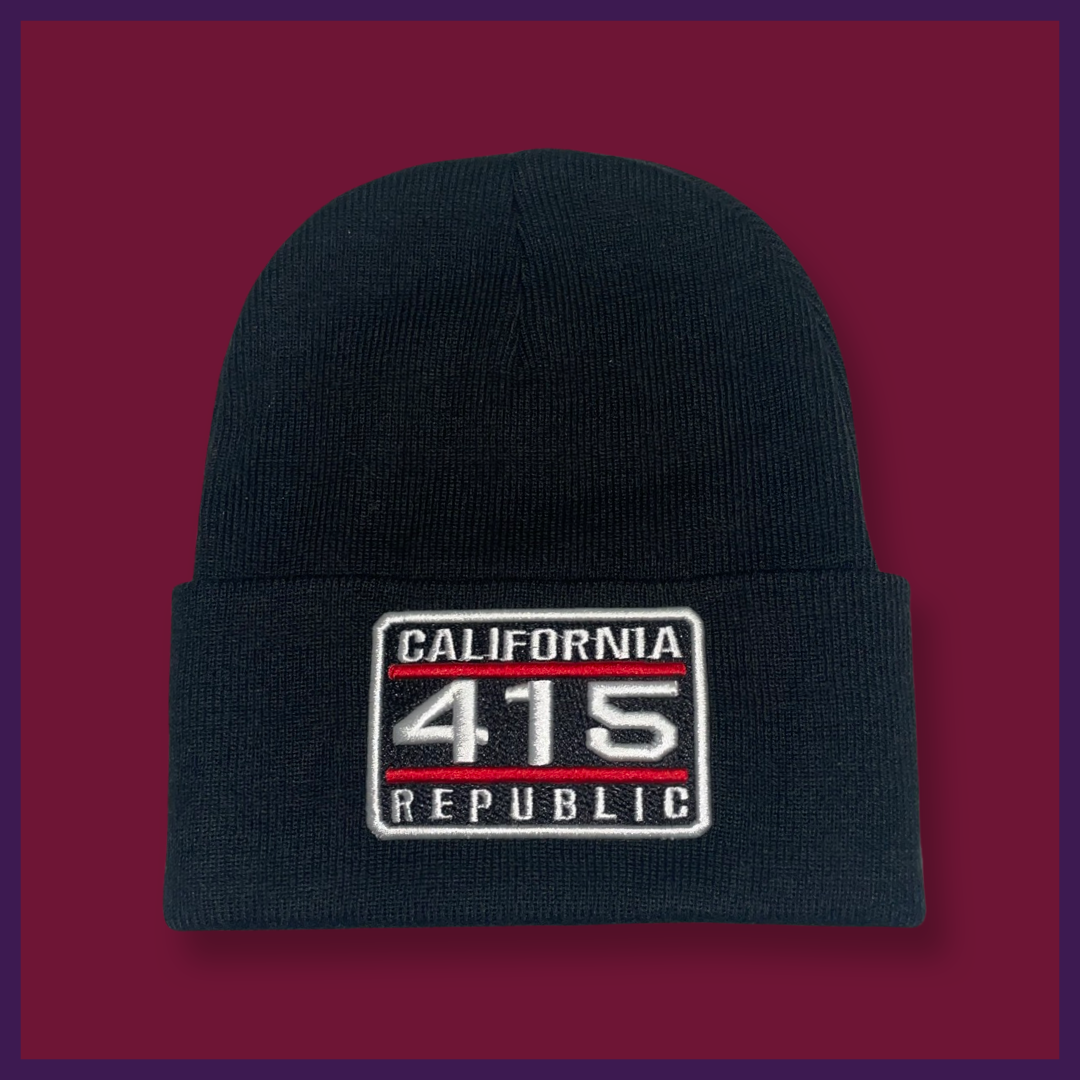 "California 415 Republic" Black, Black/White/Red Embroidered