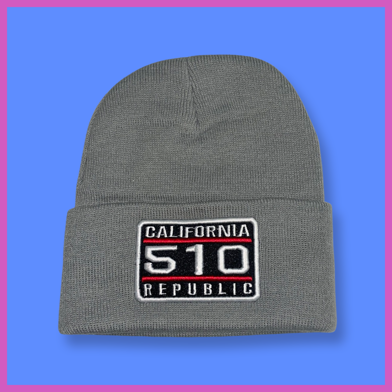 "California 510 Republic" Dark Gray, Black/White/Red Embroidered