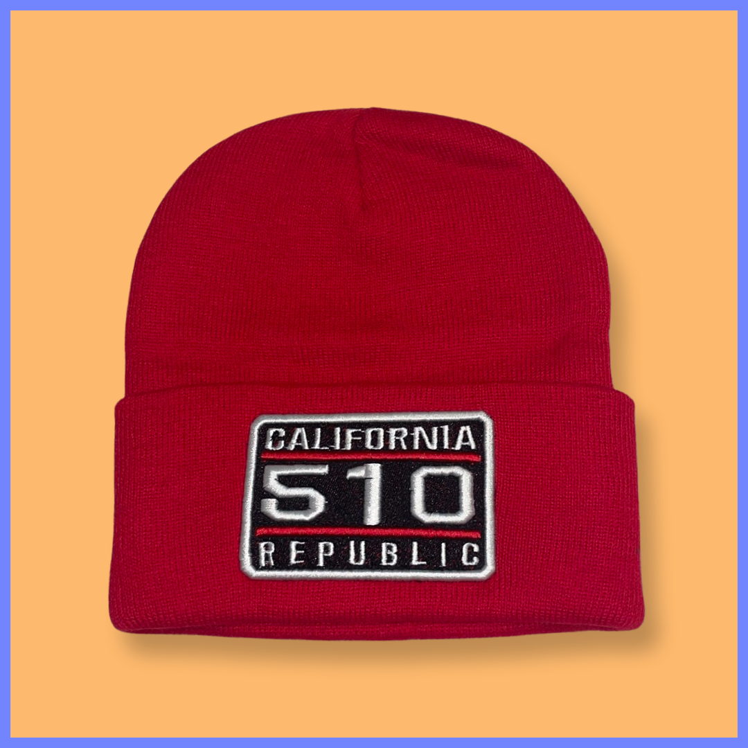 "California 510 Republic" Red, Black/White/Red Embroidered