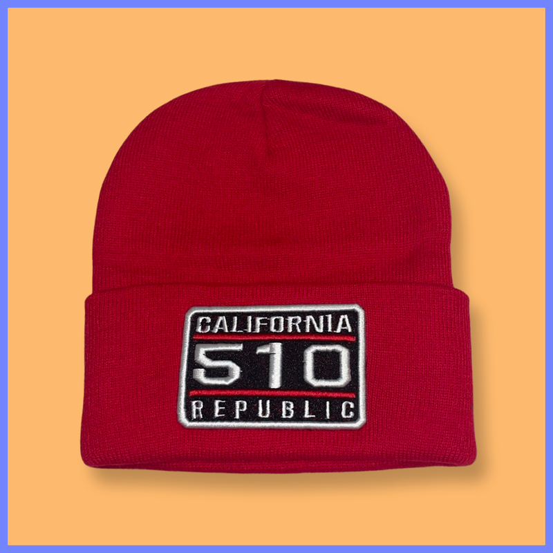 "California 510 Republic" Red, Black/White/Red Embroidered