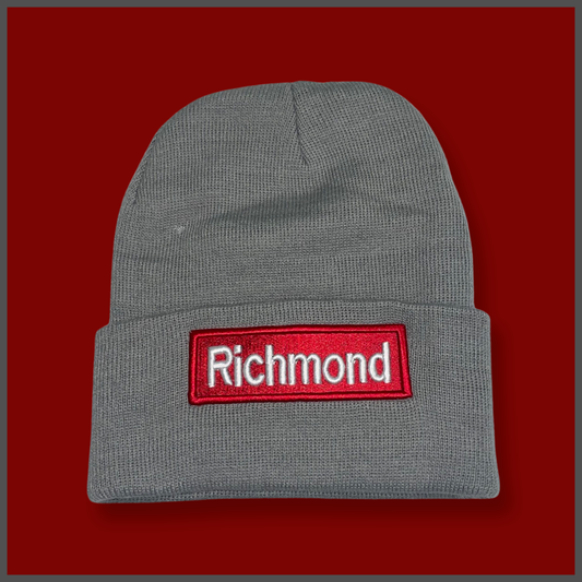 "RICHMOND" DARK GRAY, RED/WHITE EMBROIDERED