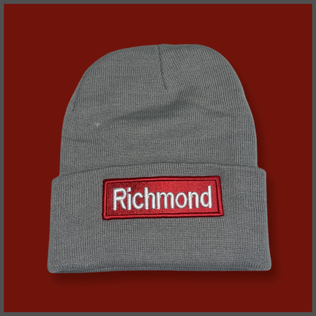 "RICHMOND" DARK GRAY, RED/WHITE EMBROIDERED