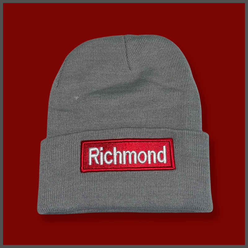 "RICHMOND" DARK GRAY, RED/WHITE EMBROIDERED